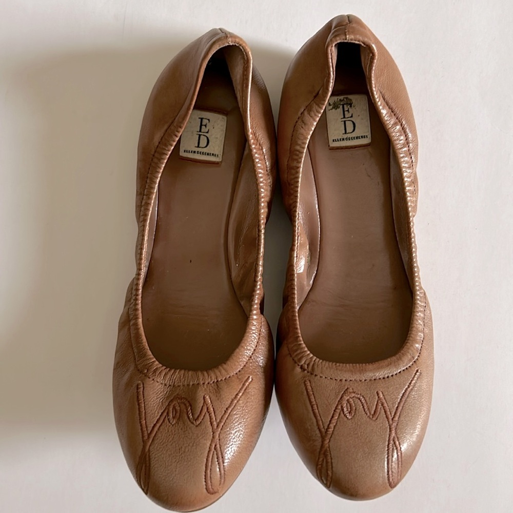 Ellen Degeneres Joy Leather Ballet Flats Size 5